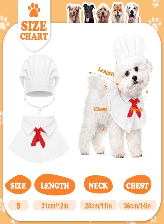 Abbylike Dog Chef Costume Pet Chef Hat Clothes and Red Scarf Christmas Holiday Party Outfit Clothes for Small Dog Pets - Image 2